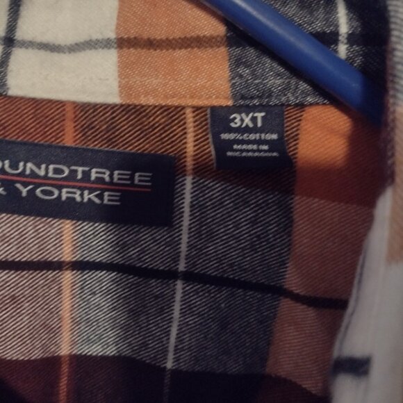 Roundtree and Yorke Portuguese flannel new with tags long sleeve button down shi - Picture 4 of 4